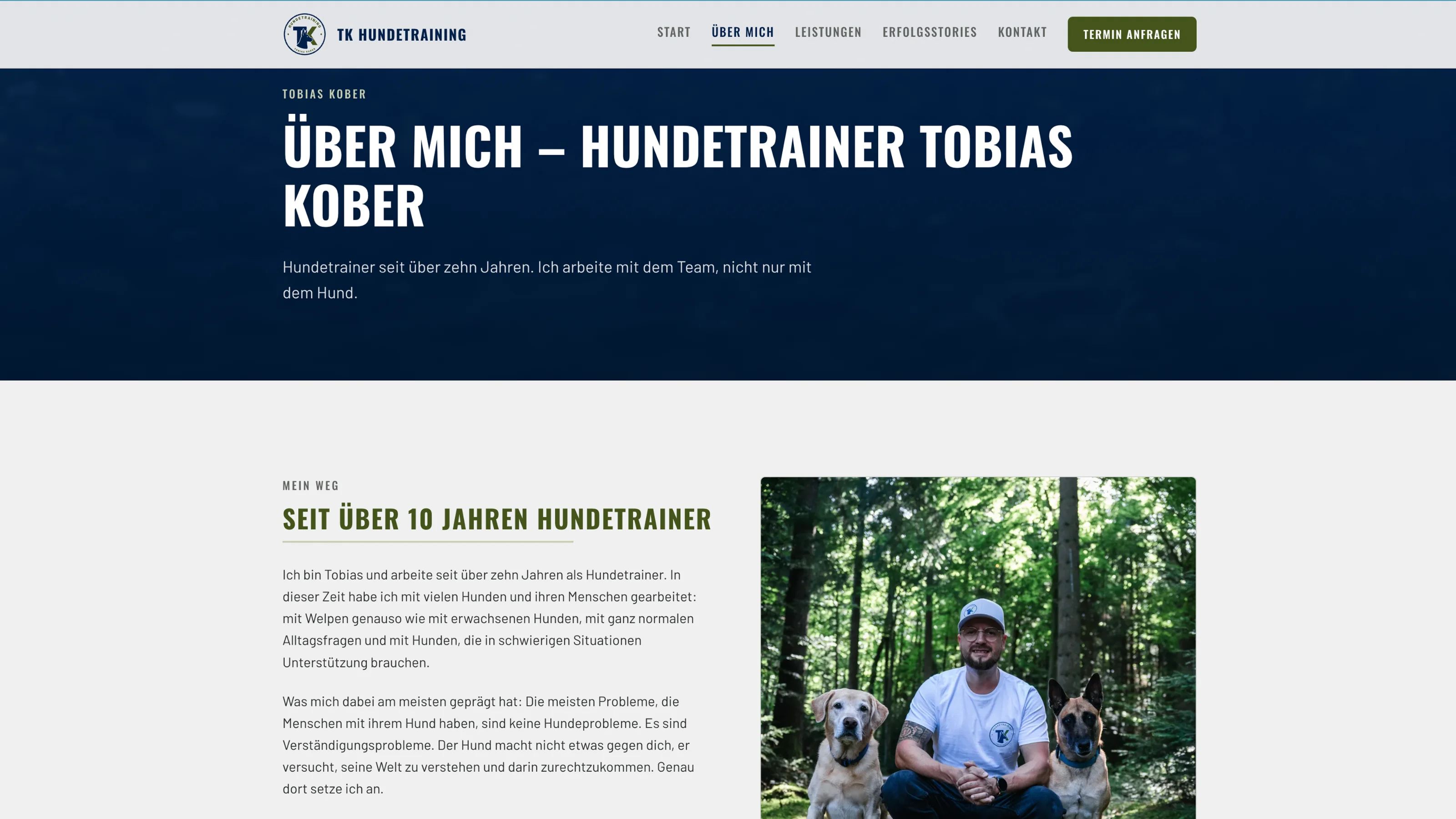 Tobias Kober Hundetraining X Website — Bild 2